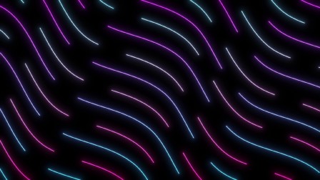 Rounded Neon Red and Blue lines Background Looped Animation